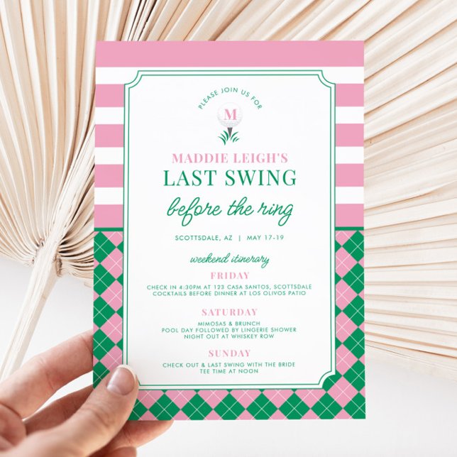 Invitation Dernière swing avant l'invitation de la Bacheloret (Last Swing Before the Ring Bachelorette Party Invitation)