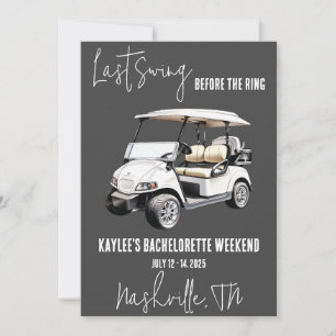 Invitation Dernière Swing, Golfing Bachelorette Week-End Part