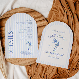 Invitation Dernière Toast Sur La Côte Palmiers Enterrement de