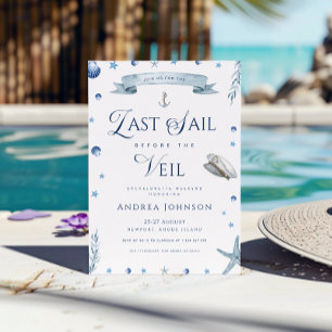 Invitation Dernière voile avant le Voile Nautique Bachelorett