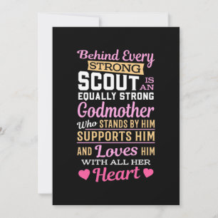 Invitation Derrière Le Scout Se Trouve Une Vierge Forte