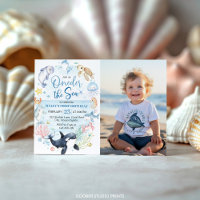 Derrière L'Océan Marin Animaux Photo Anniversaire