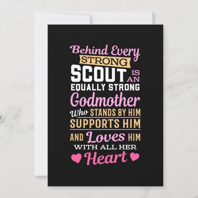 Invitation Derrière Scout se cache une forte marraine (Devant)