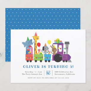 Invitation Des animaux de la petite fête forment la fête d'an