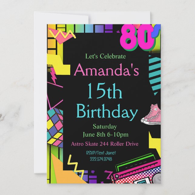 Invitation des années 80, Retour aux années 80, n' (Devant)