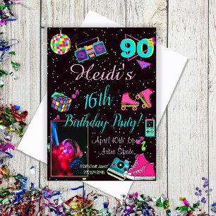 Invitation des années 90, photo Retour aux années 