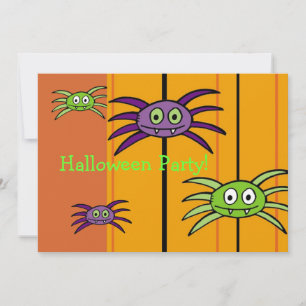 Invitation des araignées de la fête d'Halloween