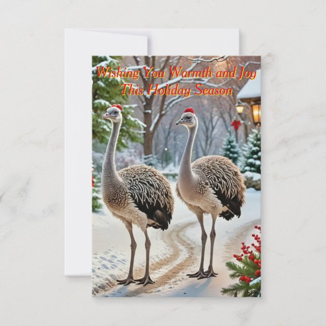 Invitation Des autruches conviviales (Devant)