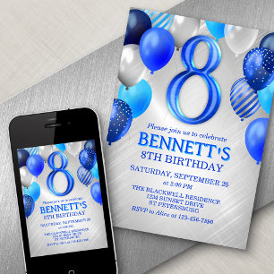 Invitation des Ballons Bleus 8e anniversaire