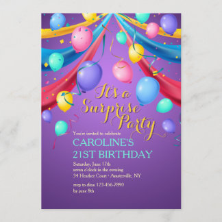Invitation des ballons de fête