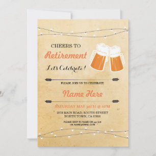 Invitation des bières de la fête de la retraite