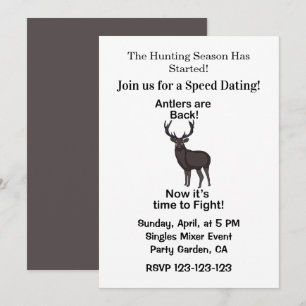 Invitation Des bois sont de retour Citation de chasse de cerf