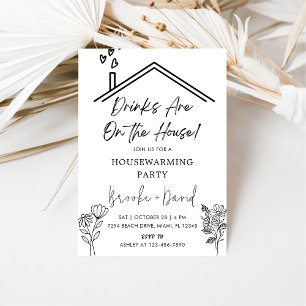 Invitation Des Boissons De Fête De Réchauffement Sont À La Ma