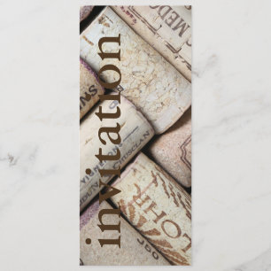 Invitation des bouchons de vin modernes - une douche de nage