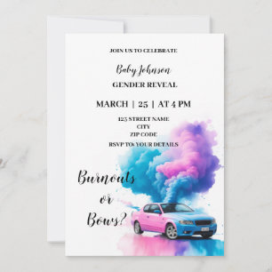 Invitation Des bourrasques ou des arcs sur le thème du genre