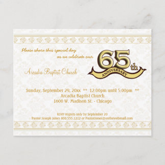Invitation des célébrations du 65e anniversaire de