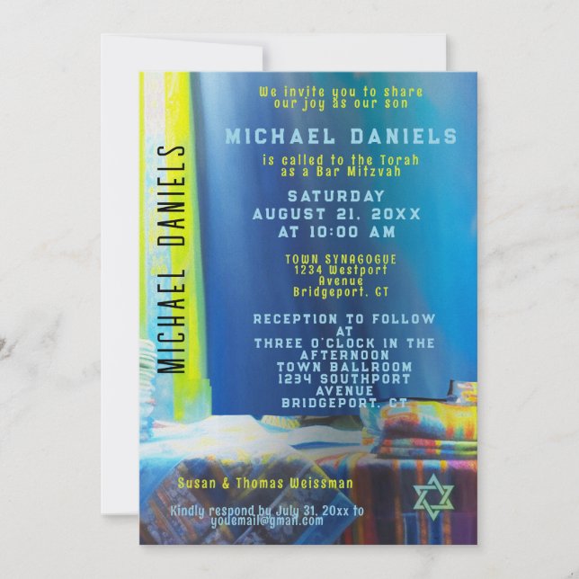 Invitation des châles de prières (Devant)