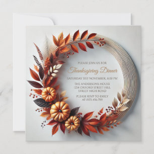 Invitation des Citrouilles de la couronne de Thank