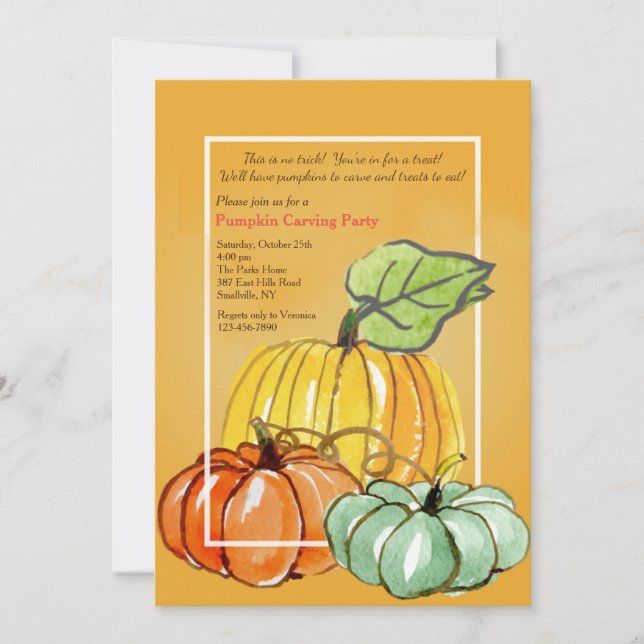 Invitation des Citrouilles trois (Devant)