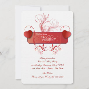 Invitation des Coeurs de Saint-Valentin