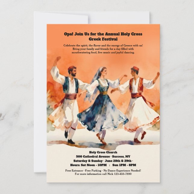 Invitation des danseurs grecs (Devant)