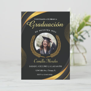 Invitation des diplômés espagnols Élégant diplôme