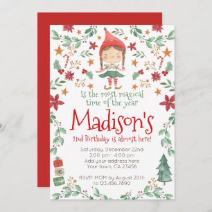 Invitation des elfes de Noël