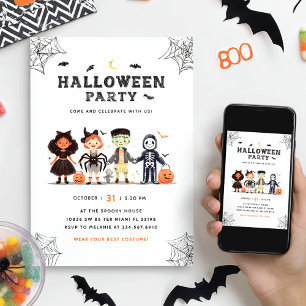 Invitation des enfants de la fête d'Halloween éffr