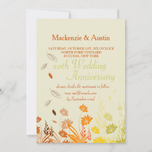 Invitation des Feuilles d'Automne qui Tombent