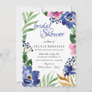 Invitation des fleurs d'aquarelle
