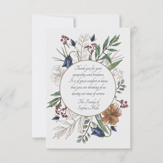 Invitation des Fleurs de champ sympathiques (Devant)