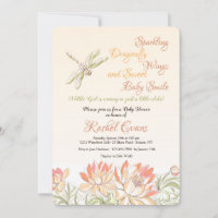 Invitation des fleurs de lotus et des libellules