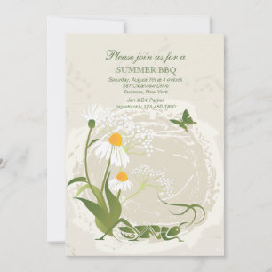 Invitation des fleurs d'été