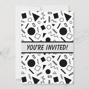 Invitation des formes géométriques style des année