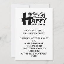 Des friandises ou un sort! 31 octobre - Joyeux Hal