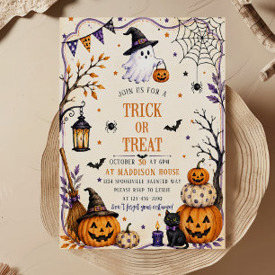 Invitation DES FRITURES OU UN TRAITEMENT MIGNON Fête d'HALLO