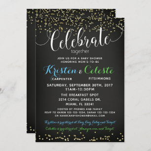 Invitation des garçons Baby shower Amis conjoints