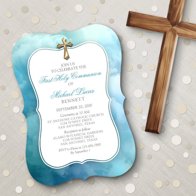 Invitation des garçons de première communion (Créateur téléchargé)