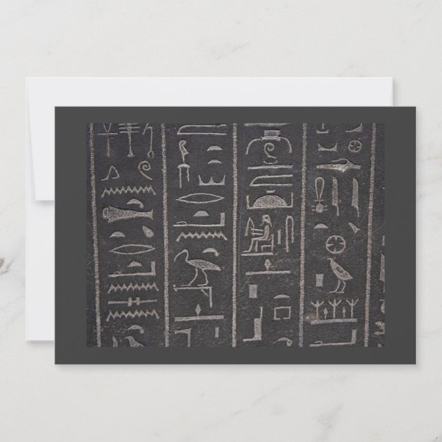 Invitation des hiéroglyphes égyptiens (Devant)