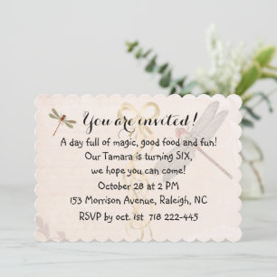 Invitation des libellules d'anniversaire