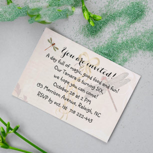 Invitation des libellules d'anniversaire