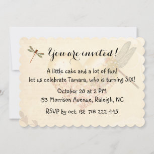 Invitation des libellules et des ballons d'anniver