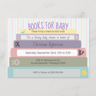 Invitation Des Livres Pour Le Baby shower Des Jeunes Filles