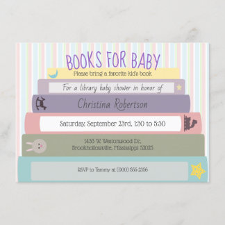 Invitation Des Livres Pour Le Baby shower Des Jeunes Filles