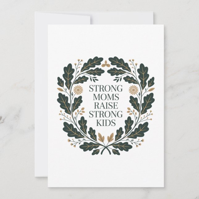 Invitation Des mamans fortes élèvent des enfants forts (Devant)