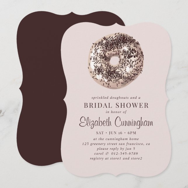 Invitation Des noix de muscade parsemées et une Fête des mari (Devant / Derrière)