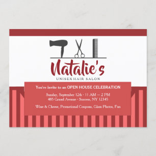 Invitation des outils de coiffure