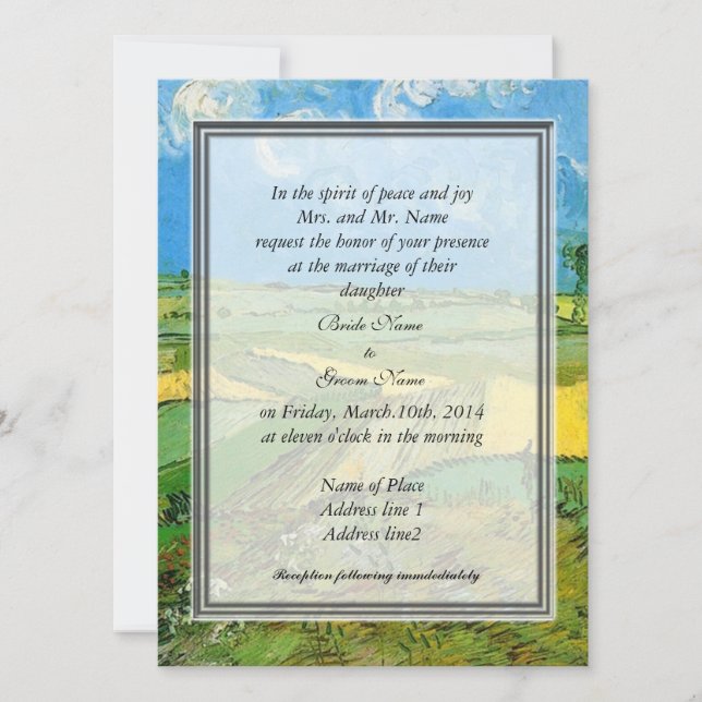 Invitation des parents de la mariée (Devant)