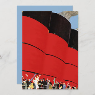 Invitation des passagers vintages de croisière