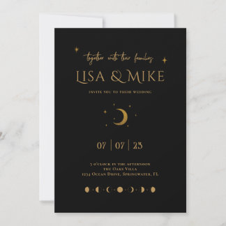 Invitation des phases Black & Gold Moon